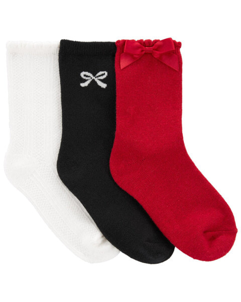 Kid 3-Pack Bow Socks 8-14