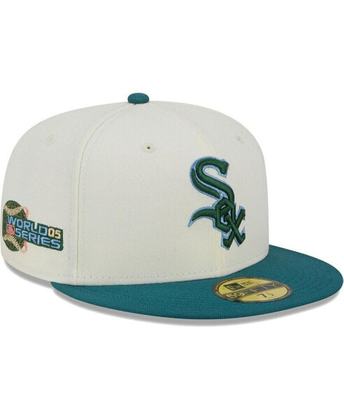 Men's Cream Chicago White Sox Chrome Evergreen 59FIFTY Fitted Hat