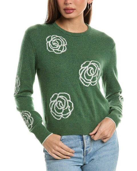 Hannah Rose Rose Stamp Cashmere Sweater Women's