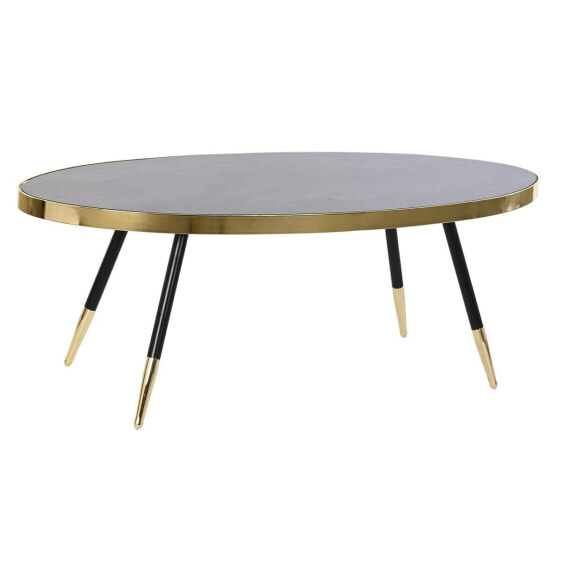 Кофейный столик DKD Home Decor Чёрный Позолоченный Стеклянный Сталь 110 x 50 x 41,5 cm