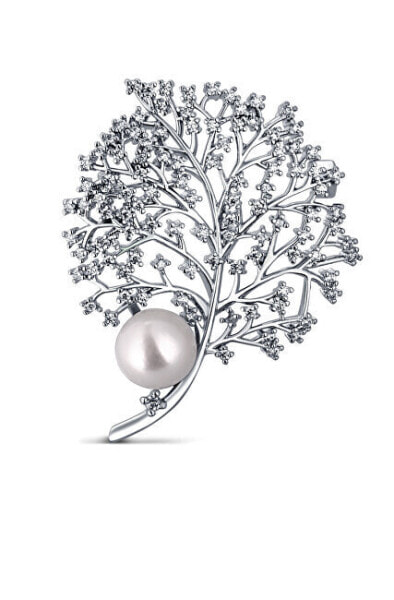 Брошь JwL Luxury Pearls Elegant Zircon Pearl
