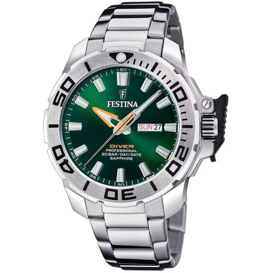 Мужские часы Festina F20665/2 Зеленый Серебристый