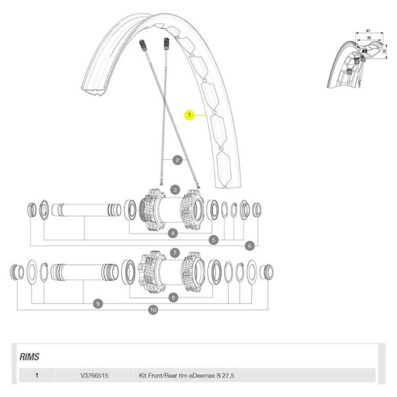 MAVIC Deemax S 27.5´´ Spokes