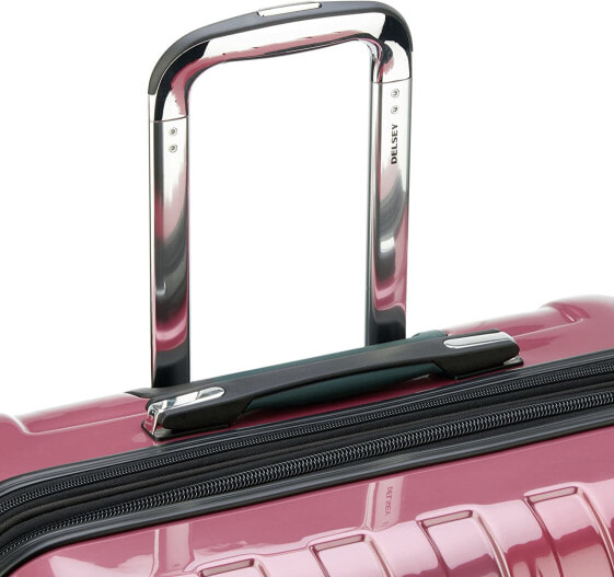 Мужской чемодан пластиковый красный DELSEY Paris Titanium Hardside Expandable Luggage with Spinner Wheels, Graphite, Checked-Medium 25 Inch4