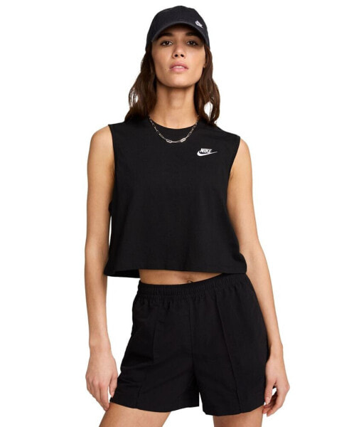 Women's Sportswear Club Cropped Sleeveless T-Shirt