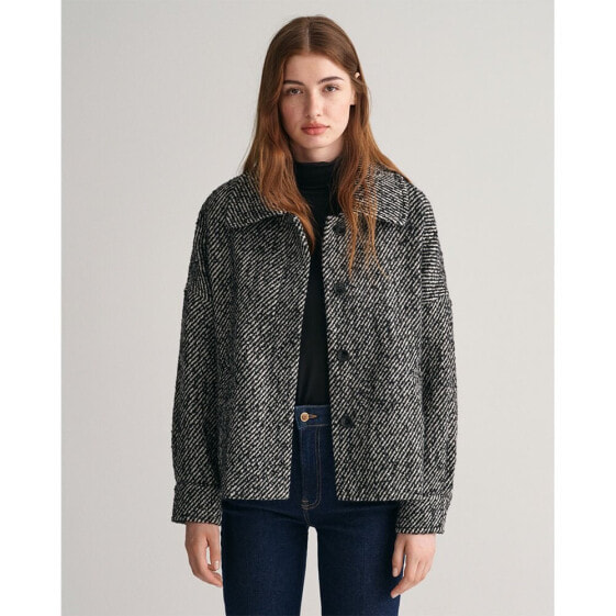 GANT Pattern Cropped Wool jacket