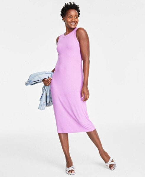 Women's Rib-Knit Midi Tank Dress, Created for Macy's