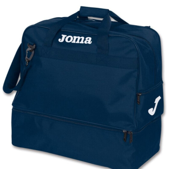 Мужская спортивная сумка красная текстильная большая дорожная с ручками через плечо Bag Joma III 400006.300 navy blue