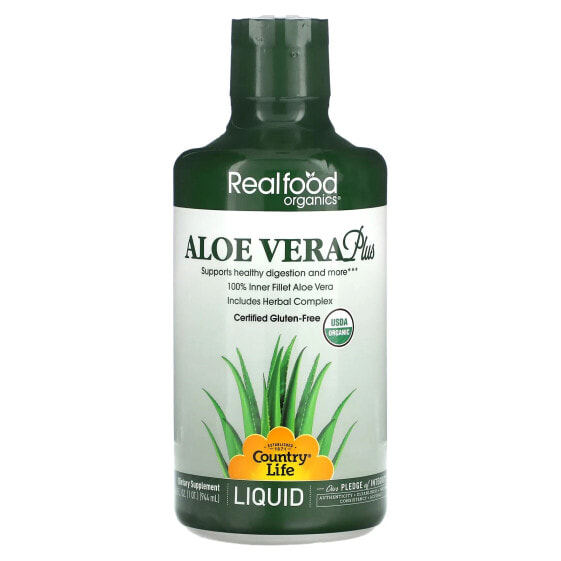 Realfood Organics, Aloe Vera Plus, 32 fl oz (944 ml)