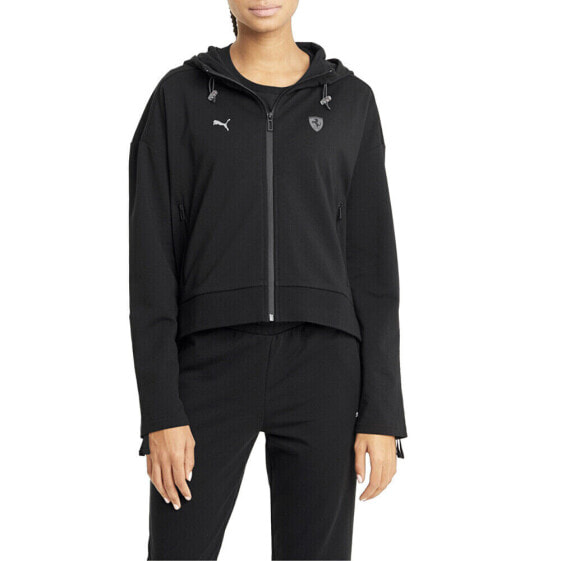 Puma Sf Style Hooded Sweat Full Zip Jacket Womens Black Coats Jackets Outerwear