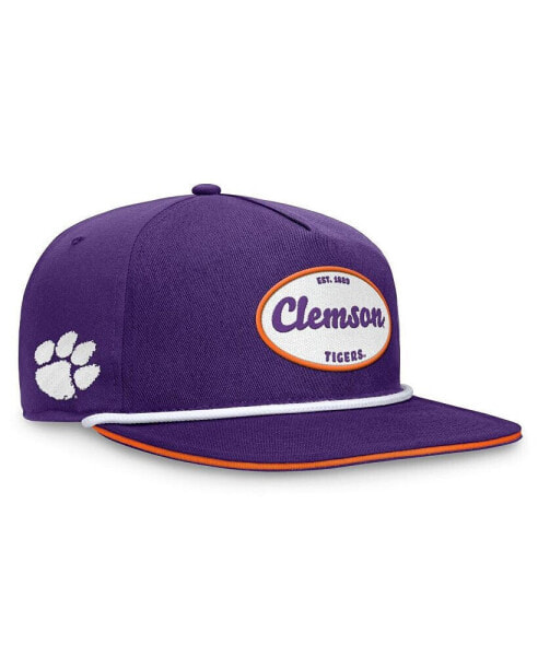 Men's Purple Clemson Tigers Iron Golfer Adjustable Hat