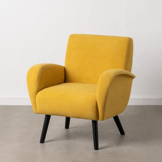 Кресло мягкое BB Home 72 х 71 х 81 см Синтетическая ткань Деревянный Жёлтый