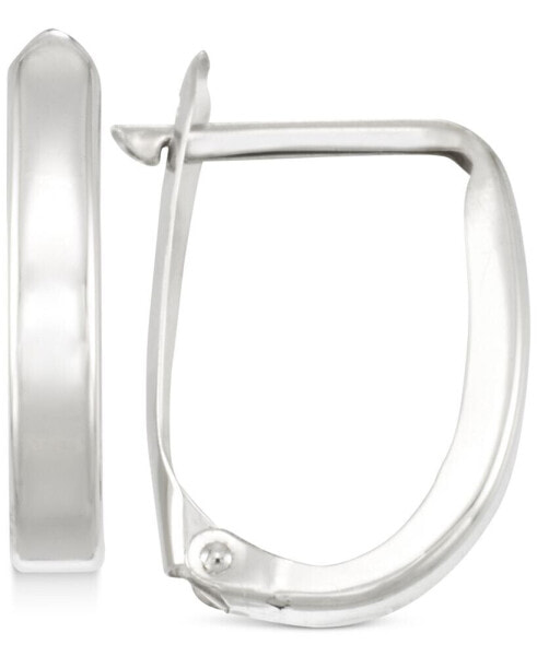 Серьги Macy's Polished U-Hoop в золоте 10к