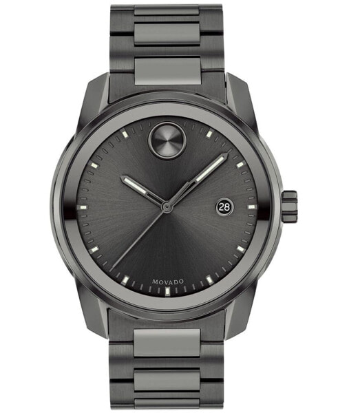 Men's Swiss Bold Verso Gunmetal Ion-Plated Steel Bracelet Watch 42mm