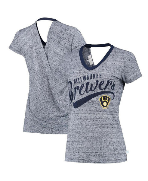 Блузка Touch женская синяя Milwaukee Brewers Hail Mary V-Neck