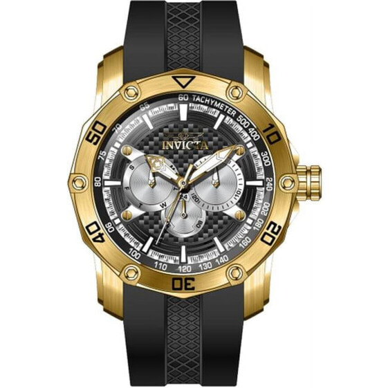 Invicta 45743 Pro Diver Quartz Chronograph Black & Silver Men Dial Watch