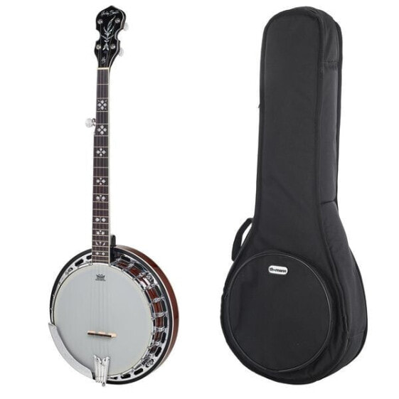 Harley Benton BJ-55Pro 5 String Banjo Bundle