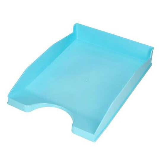Q-CONNECT Plastic table tray opaque light blue 240x70x340 mm