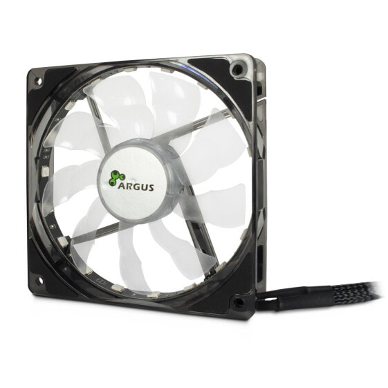 Inter-Tech L-12025 Aura - Fan - 12 cm - 1500 RPM - 30 dB - 59.46 cfm - Black