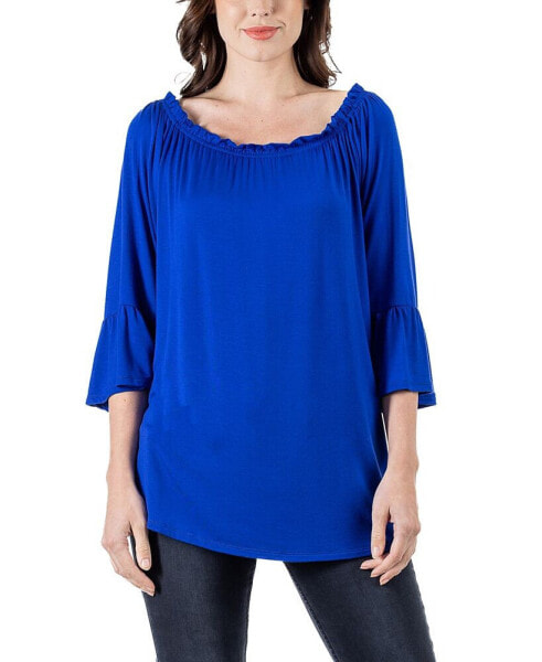 Women's Bell Sleeve Loose Fit Tunic Top