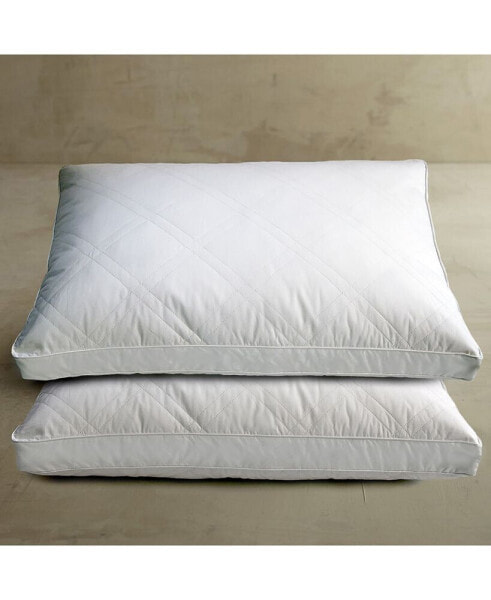 White Goose Feather & Down 233 Thread Count 100% Cotton 2-Pack Pillow, Jumbo