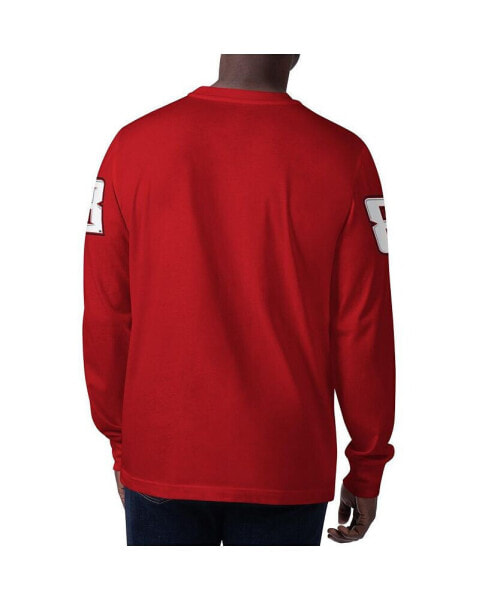 Men's Red Kyle Busch Clutch Hit Graphic Long Sleeve T-shirt