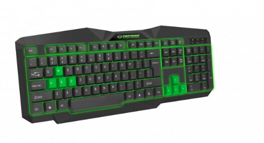 Клавиатура Esperanza EGK201G - Full-size (100%) - USB - QWERTY - Черный - Зеленый