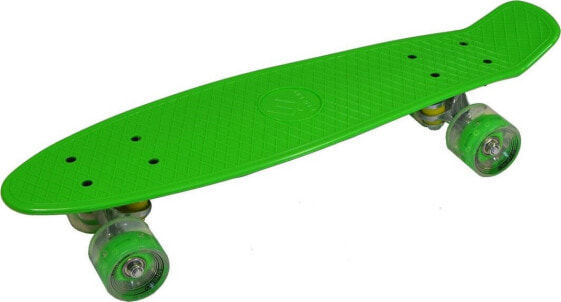 Скейтборд пластиковый Enero 22" зеленый LED