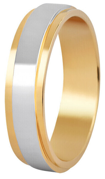 Ladies bicolor wedding ring made of steel SPD05