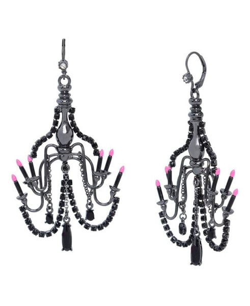 Faux Stone Chandelier Drop Earrings