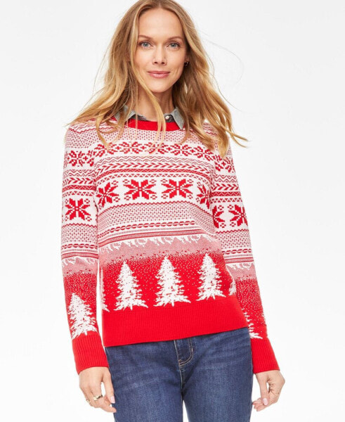 Women's Fair Isle Print Sweater, Created for Macy's