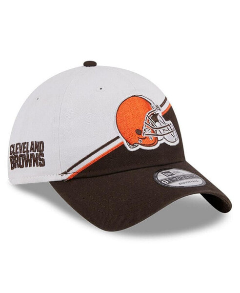 Men's White, Brown Cleveland Browns 2023 Sideline 9TWENTY Adjustable Hat