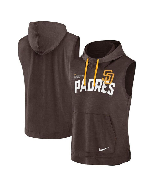 Men's Brown San Diego Padres Athletic Sleeveless Hooded T-shirt