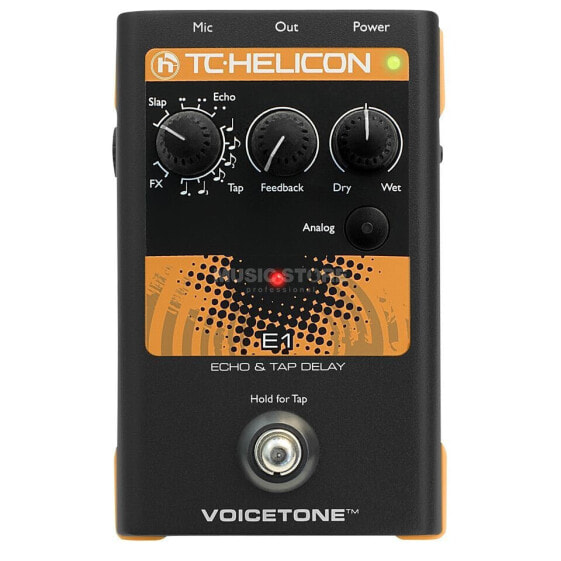 TC-Helicon VoiceTone E1 Echo & Tap Delay Vocal Effects Pedal