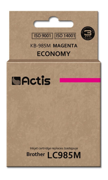 Actis KB-985M ink (replacement for Brother LC985M; Standard; 19.5 ml; magenta) - Standard Yield - Dye-based ink - 19.5 ml - 260 pages - 1 pc(s) - Single pack