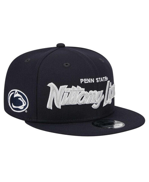 Men's Navy Penn State Nittany Lions Team Script 9Fifty Snapback Hat