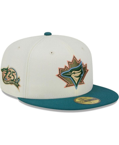 Men's Cream Toronto Blue Jays Chrome Evergreen 59FIFTY Fitted Hat