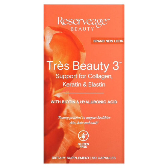 Tres Beauty 3 with Biotin & Hyaluronic Acid, 90 Capsules
