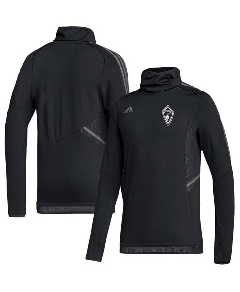 Men's Black Colorado Rapids COLD.RDY Raglan Warmup Pullover Jacket