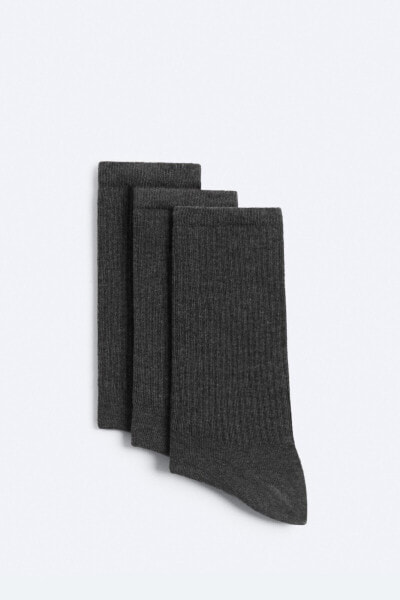 Pack of 3 ribbed socks