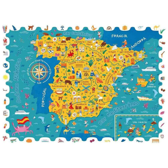 LUDATTICA Detective Map Of Spain Puzzle