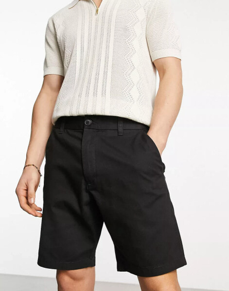 French Connection chino shorts in black