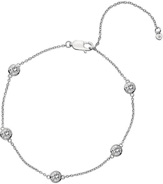 Silver bracelet with topaz and genuine diamond Willow DL580