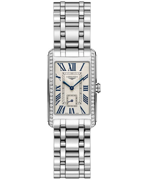 Women's Swiss Automatic DolceVita Diamond (1/2 ct. t.w.) Stainless Steel Bracelet Watch 23x37mm