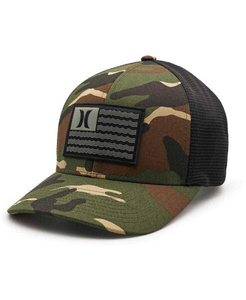 Men's Camo Icon Flag Trucker Flex Hat