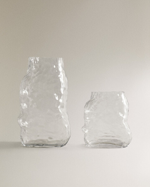 Irregular glass vase