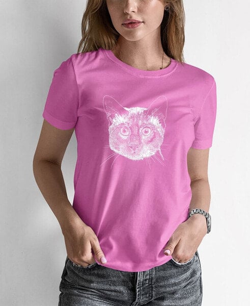 Women's Word Art Siamese Cat T-shirt