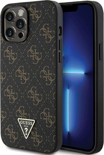 Guess Guess GUHCP13XPG4GPK iPhone 13 Pro Max 6.7" czarny/black hardcase 4G Triangle Metal Logo