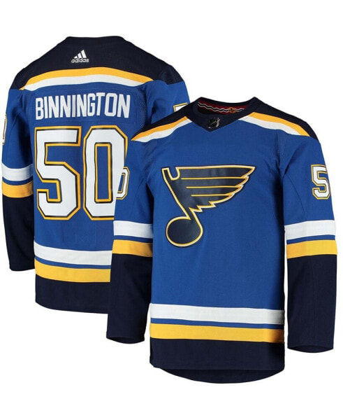 Футболка мужская Adidas Jordan Binnington Blue St. Louis Blues Home Authentic Player Jersey