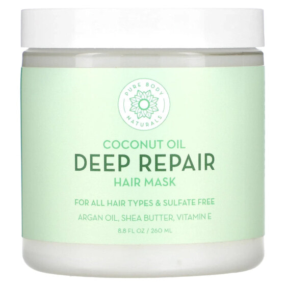 Маска для волос восстанавливающая Pure Body Naturals Coconut Oil Deep Repair 260 мл